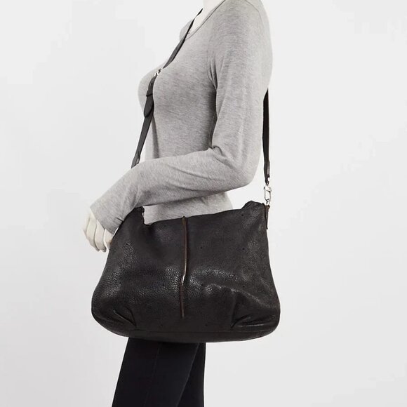 Louis Vuitton Black Monogram Mahina Leather Selene PM Bag - Picture 2 of 12